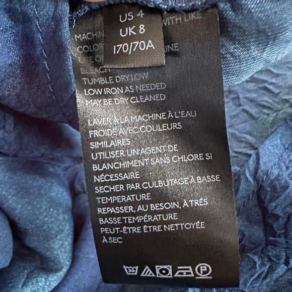 Free People Blue Martine Skirt Mini Hippie Boho Artsy Watercolor Indie Vacation - Picture 5 of 6